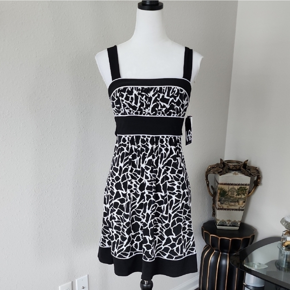 Love Tease Stylish Black and White Dress